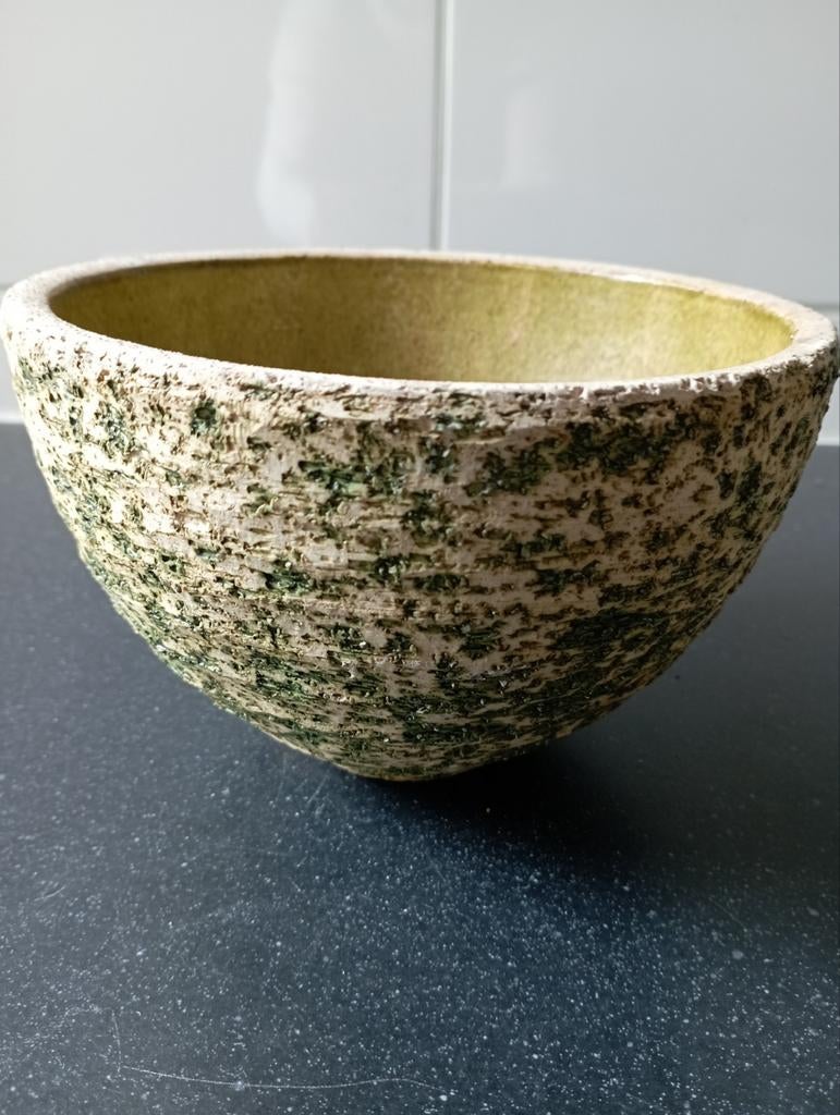 Berkenbast pot., Tuin en Terras, Bloempotten, Rond, Ophalen of Verzenden, Zo goed als nieuw, Aardewerk