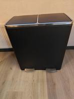 Dubbele prullenbak totaal 60 liter, Huis en Inrichting, Woonaccessoires | Prullenbakken, Ophalen, Gebruikt, Met pedaal, 40 liter of meer