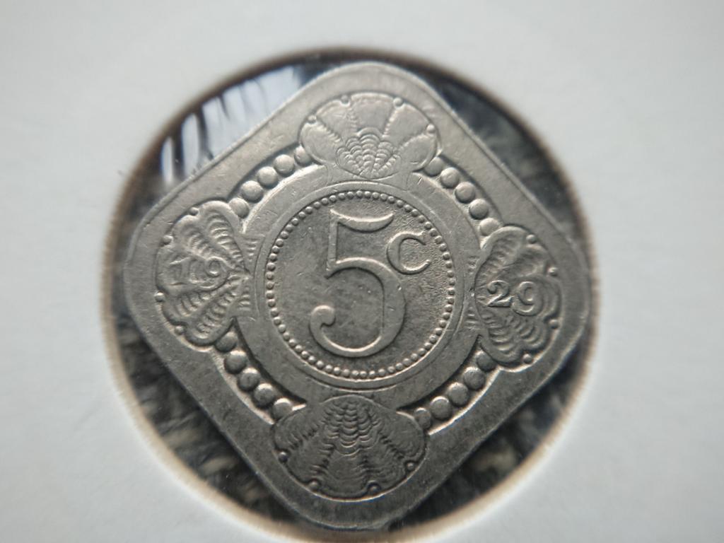 5 cent of stuiver 1929 unc, Ophalen of Verzenden, Koningin Wilhelmina, 5 cent