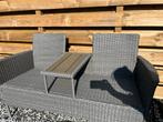 2-zits bankje met tafeltje, Zo goed als nieuw, Loungeset, Wicker, Bank