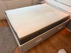 Ikea brimnes twijfelaar + matras, dekbed, dekbedovertrek etc, Ophalen, Wit, 140 cm, Zo goed als nieuw
