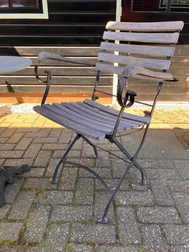 Mooie bistrostoel - inklapbaar, Ophalen, Gebruikt, Metaal, Inklapbaar