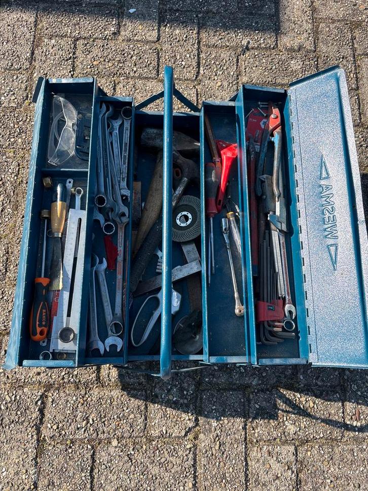 Gereedschapskist met inhoud, Doe-het-zelf en Verbouw, Gereedschap | Handgereedschap, Gebruikt, Ophalen