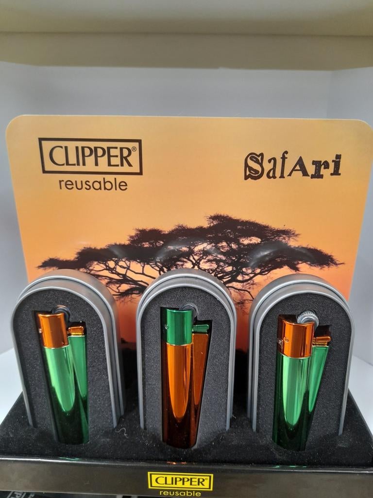 Clipper metalen aansteker safari., Ophalen of Verzenden, Nieuw, Aansteker