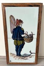 Tichelaar Makkum tegeltableau visser, Ophalen of Verzenden
