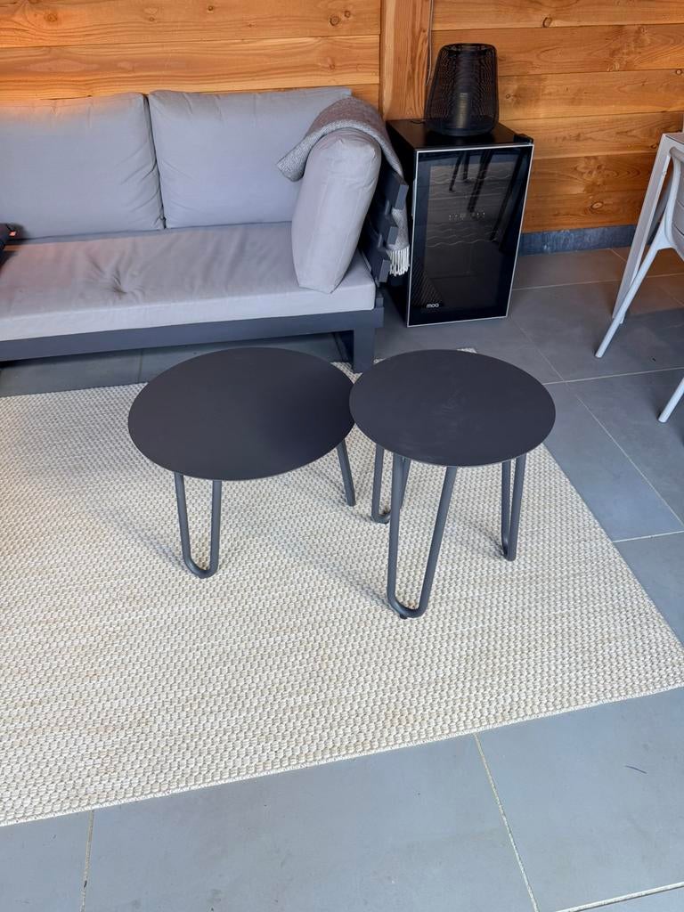 Bijzettafel 2x, Ophalen, Zo goed als nieuw, Bijzettafel, 2 zitplaatsen