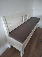 Witte klepbank 180 cm met opbergruimte + kussen, Ophalen, Gebruikt, 150 tot 200 cm, De gouden ploeg