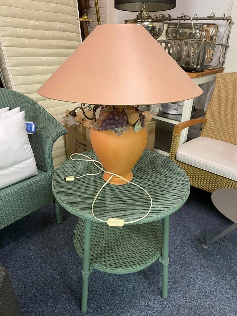 Tafellamp met fruitdecoratie - magazijn verkoop!, Ophalen, Gebruikt, Overige materialen, Minder dan 50 cm