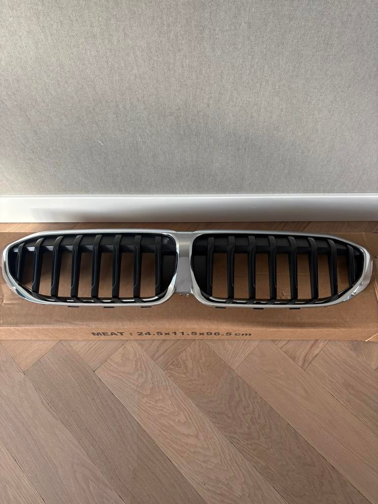 Grilldeelset zwart/chroom, Auto-onderdelen, Carrosserie en Plaatwerk, Ophalen of Verzenden, BMW, Motorkap