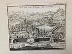 "Vuë de la Ville de Lyon", antieke gravure, afb. 17x13,5cm., Ophalen of Verzenden