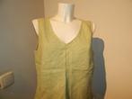 Oska lime top linnen v hals mouwloos zomers mt M, Maat 38/40 (M), Verzenden, Geel, Zo goed als nieuw