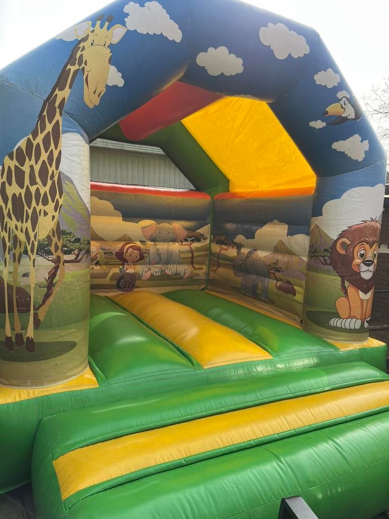 Springkussen Safari te koop, luchtkussen springkasteel, Ophalen, Zo goed als nieuw, Overige