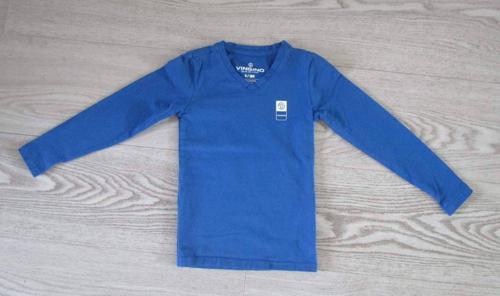 Vingino Shirt met Lange Mouwen – Blauw – Maat 104, Kinderen en Baby's, Kinderkleding | Maat 104, Jongen of Meisje, Ophalen of Verzenden