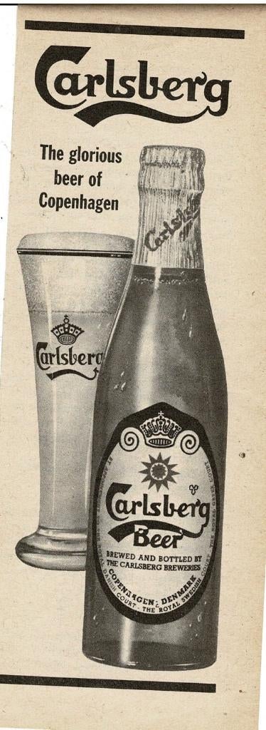 CARSBERG BEER COPENHAGEN 1967, Verzamelen, Merken en Reclamevoorwerpen, Zo goed als nieuw, Overige typen, Verzenden