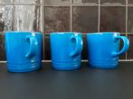 3x zgan Le Creuset mok 350ml marseille blauw/blue, Huis en Inrichting, Keuken | Servies, Ophalen of Verzenden, Zo goed als nieuw