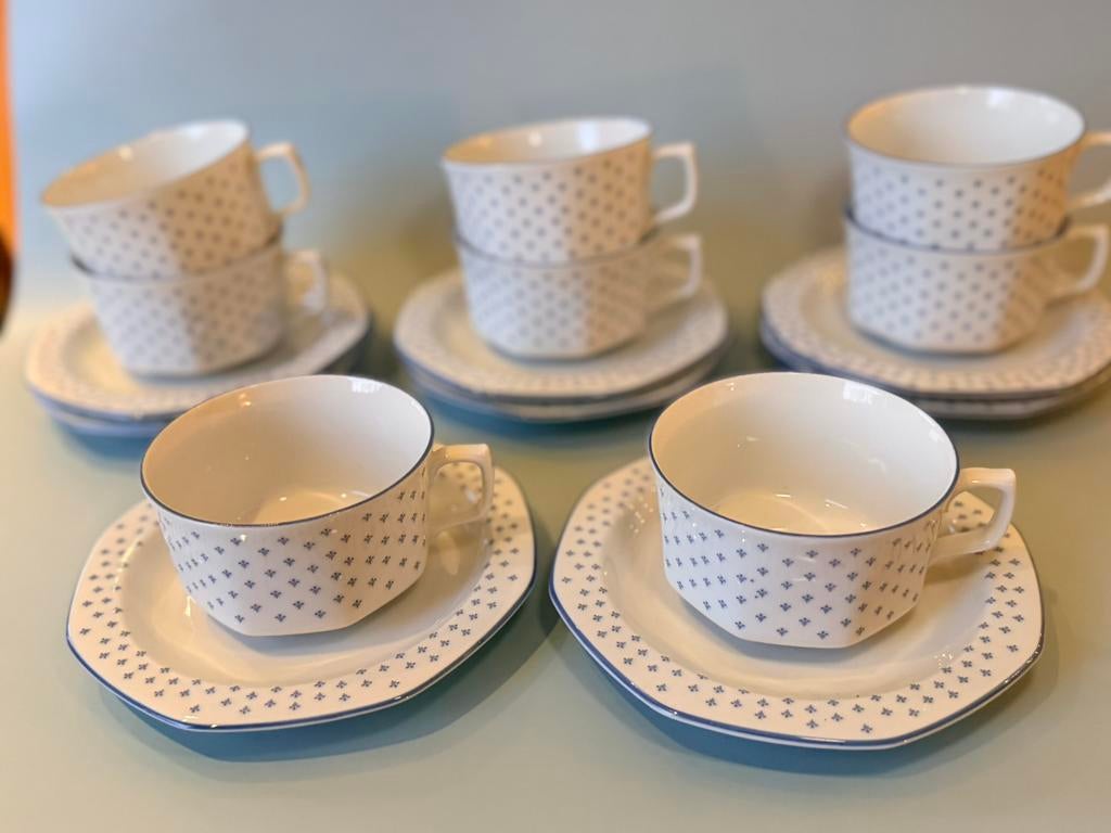 8x Seltmann Weiden Aurelia Kop en Schotel Vintage, Ophalen of Verzenden, Zo goed als nieuw, Porselein, Kop en/of schotel