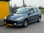 Peugeot 307 1.6 16V Pack Bj 2005 ECC Airco 6 Persoons Panora, Stof, Euro 6, Blauw, 7 stoelen