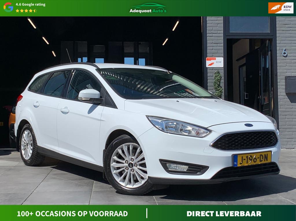 Ford Focus Wagon 1.5 Titanium Edition|Automaat|Navi|Trekhaak, Stof, 4 cilinders, Wit, 690 kg
