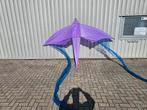 Vogel vlieger paars 320x230 met organza staarten, Ophalen of Verzenden, T, Info@vliegertijd.nl, 8325em