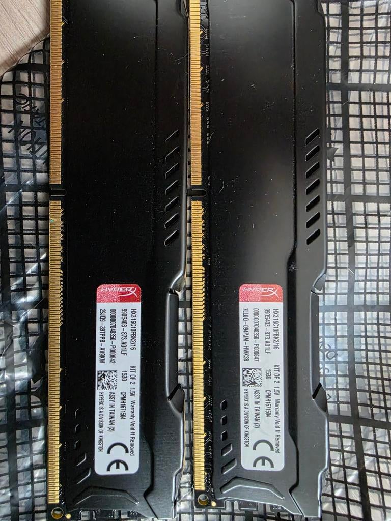 HyperX Fury 16GB (2x8GB) DDR3 RAM 1600MHz, Computers en Software, RAM geheugen, Server, DDR4, Ophalen of Verzenden, Zo goed als nieuw