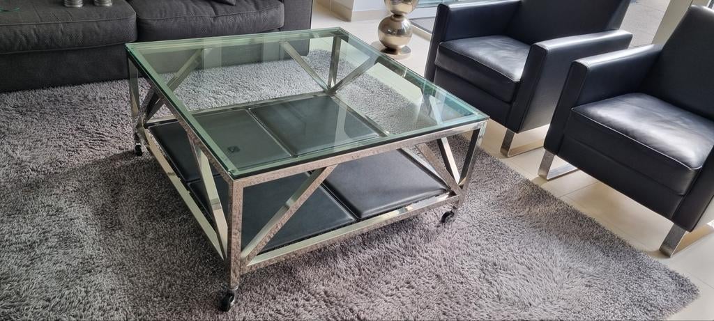 Eichholtz Prado Salontafel - 100x100 cm, Z.G.A.N., Huis en Inrichting, Tafels | Salontafels, Ophalen, 50 tot 100 cm, Vierkant