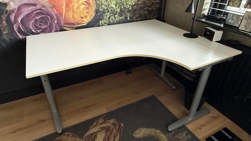 IKEA Galant hoekbureau 180x120 cm, Huis en Inrichting, Bureaus, Ophalen, Gebruikt, Spaanplaat of MDF, Hoekbureau
