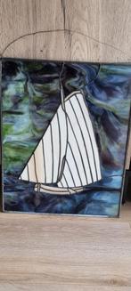 Glas in Lood Suncatcher Zeilboot Tiffany Stijl, Ophalen