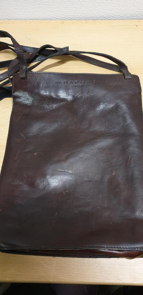 -	St. raphael paris leren schoudertas, Ophalen of Verzenden, 'T Olde Gre-j, Info@toldegrej.nl, Endepoelstraat 20f Didam