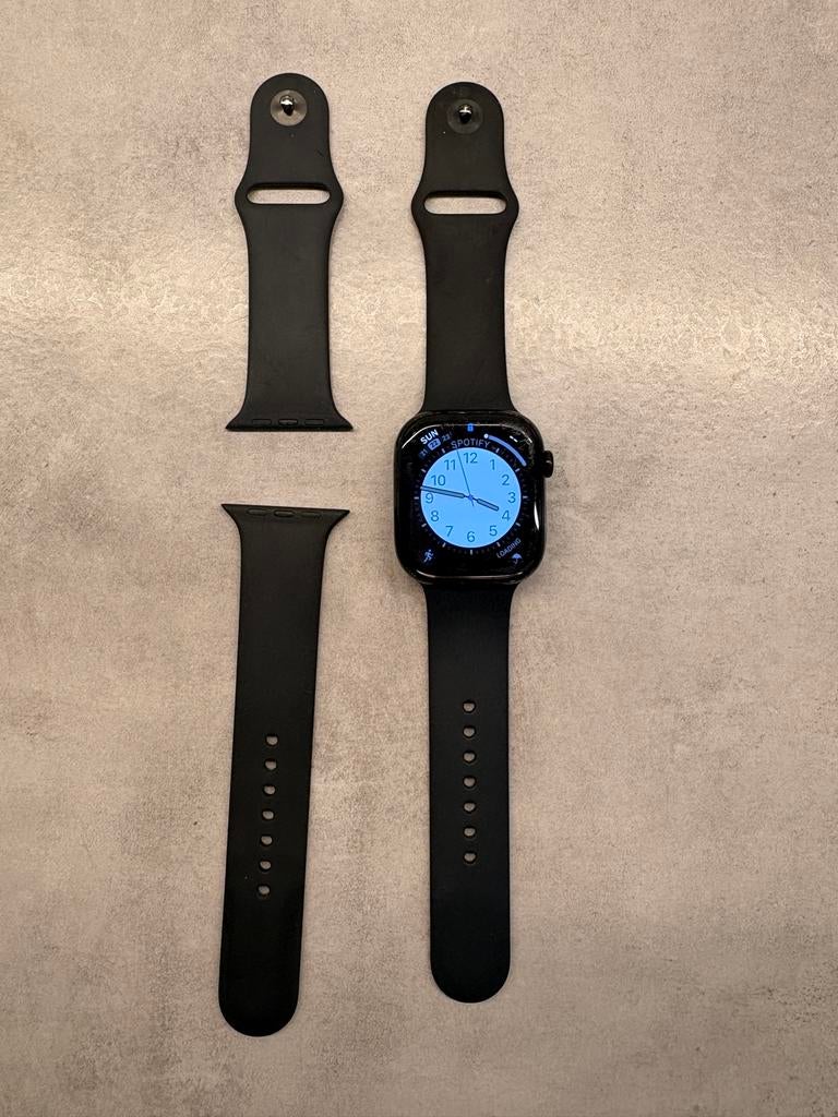 Apple Watch Series 10 46mm Zwart, Sieraden, Tassen en Uiterlijk, Smartwatches, Afstand, Zwart, IOS, Ophalen of Verzenden