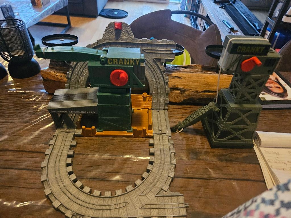 Thomas de Trein Set – Cranky Kraan + Treinen + Rails, Mattel Europa B.V., Gebruikt, Gondel 1 1186 MJ Amstelveen Nederland, Ophalen of Verzenden