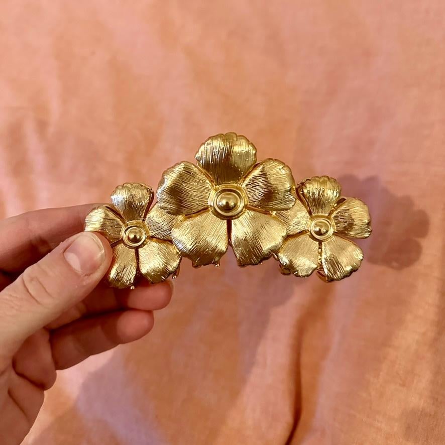 Messing goudkleurige haarclip, Verzenden, Zo goed als nieuw