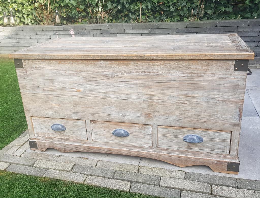 Landelijke opbergkist / dekenkist, Huis en Inrichting, Ophalen, 50 tot 75 cm, Minder dan 50 cm, Zo goed als nieuw