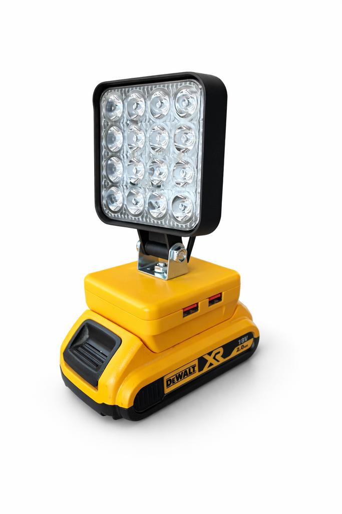 54W LED-lamp – 16 LED’s – 5500-6000K - Dewalt XR 18/20V accu, Ophalen of Verzenden, Zo goed als nieuw