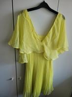 Neon Geel Plissé Jurkje met Vleermuismouwen, Ophalen of Verzenden, Zo goed als nieuw, Maat 34 (XS) of kleiner, Asos