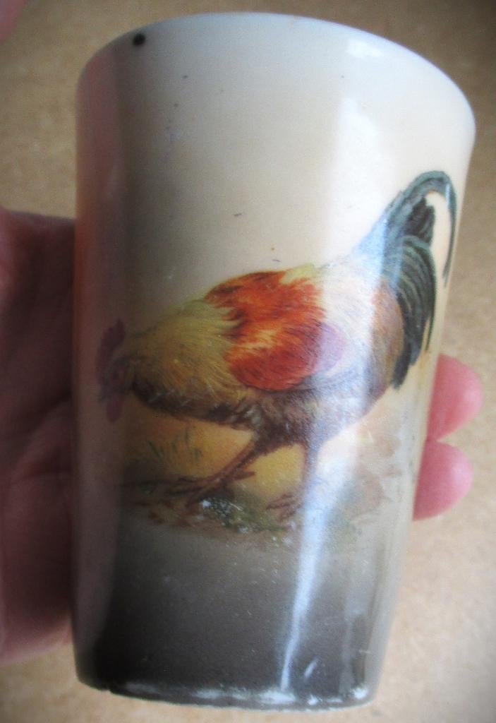 Jon`s Landwehr Nymegen Porseleinen Beker met Haan~, Ophalen of Verzenden