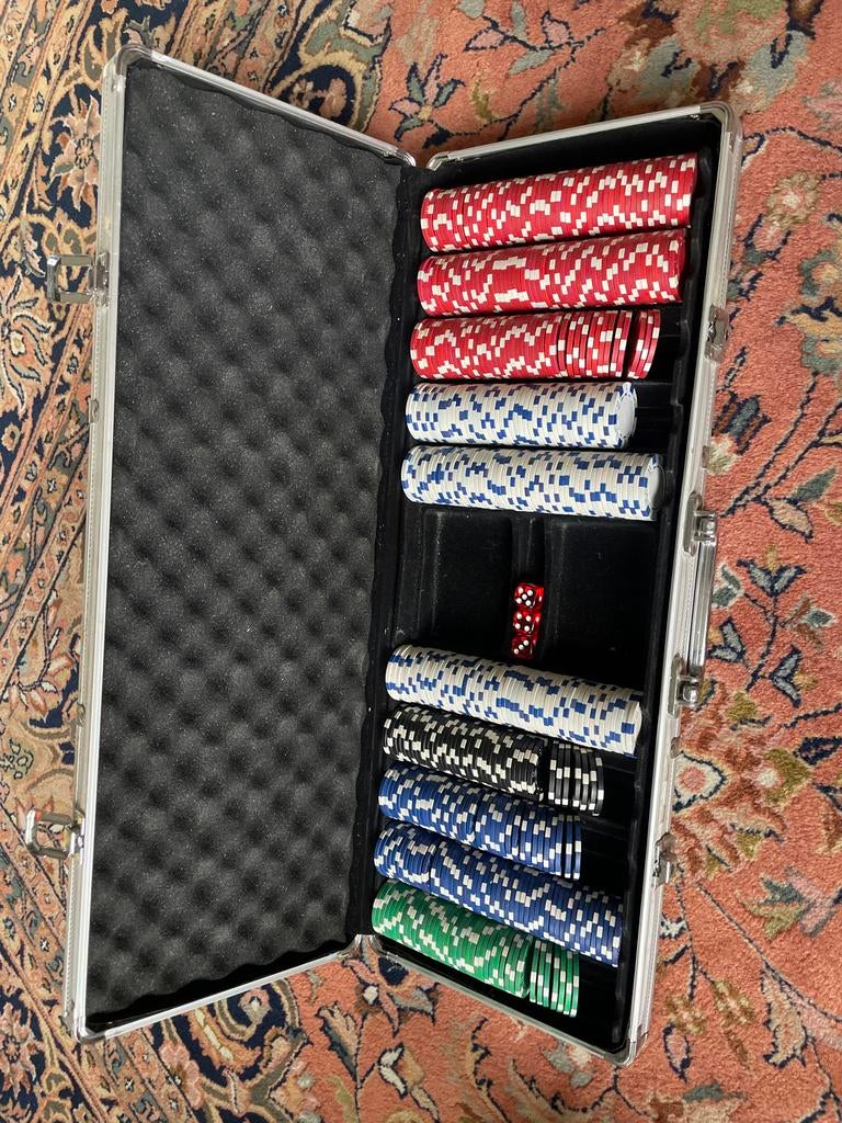 Pokerset in koffer, Vijf spelers of meer, Ophalen, Gebruikt