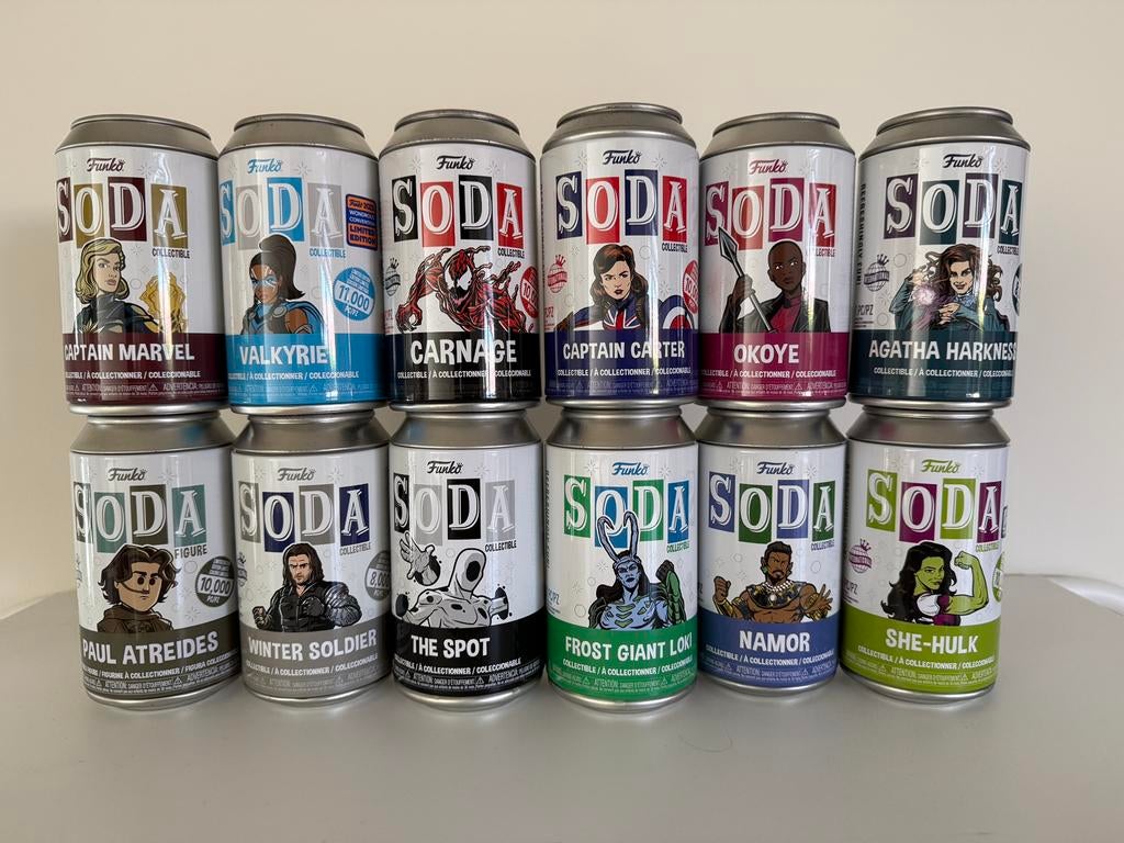 Diverse marvel funko soda’s + chase, Ophalen of Verzenden, Zo goed als nieuw