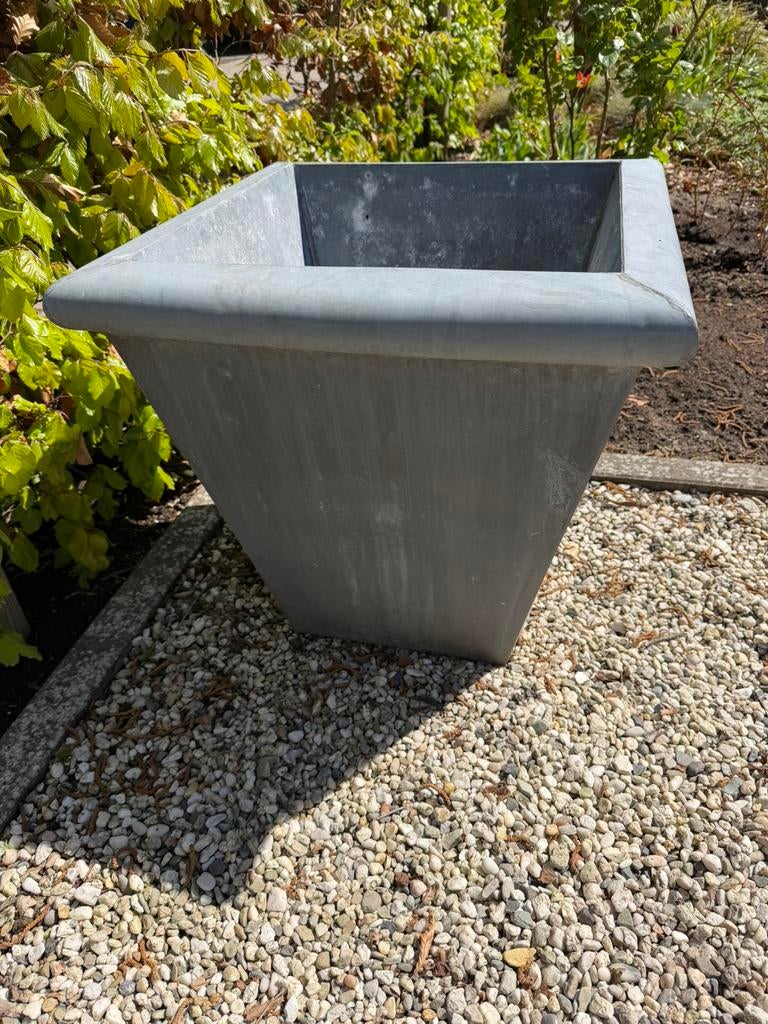 Zinken dubbelwandige plantenbak, Tuin en Terras, Bloembakken en Plantenbakken, Ophalen, Overige materialen, Gebruikt, Minder dan 60 cm