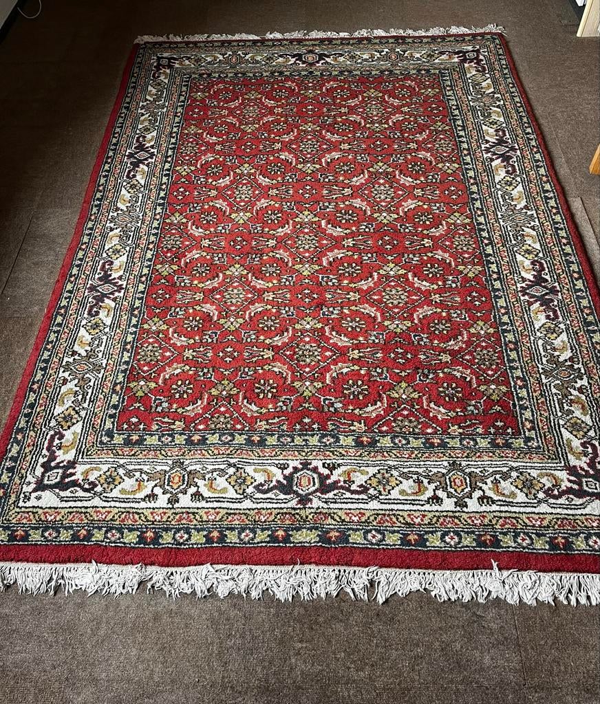 Handgeknoopt Perzisch tapijt Herati met certificaat, Ophalen, Gebruikt, 150 tot 200 cm, 200 cm of meer
