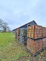 oude holle rood en blauw dakpannen handgevormd, Ophalen, Gebruikt, Steen of Klei, 15 m² of meer