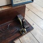 Lucky Vintage antieke kapstok met messing haken, Huis en Inrichting, Woonaccessoires | Kapstokken, Gebruikt, ., ., Minder dan 100 cm