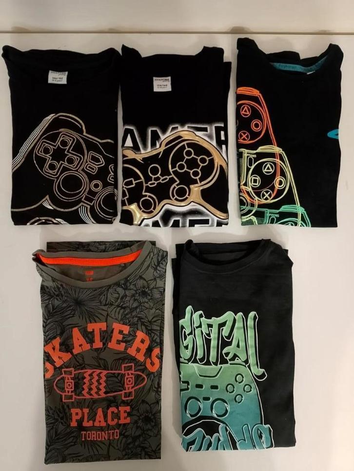 Tshirt jongens 5x ZGAN Mt 158/164, Kinderen en Baby's, Kinderkleding | Kinder-kledingpakketten, Zo goed als nieuw, Maat 158, Ophalen