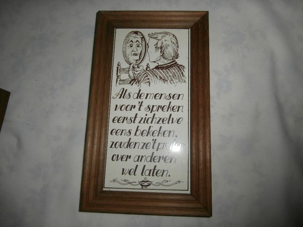 Tegel , als mensen voor het spreken..., Ophalen of Verzenden, Zo goed als nieuw