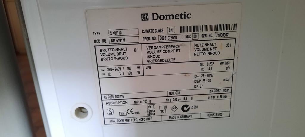 Elektrolux RM-4180 camper boot koelkast op gas 12v 220v, Ophalen of Verzenden