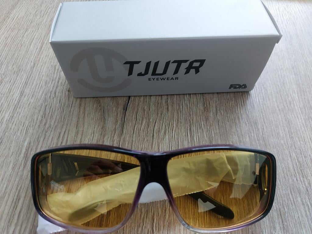 Dames Nacht Kijk Overzet Bril Paars - TJUTR Eyewear, Overige merken, Paars, Nieuw, Ophalen of Verzenden