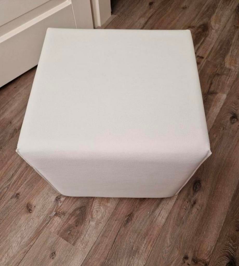 Ongebruikt Hocker leer Off White 65x65, Ophalen, Nieuw, Rechthoekig, Leer