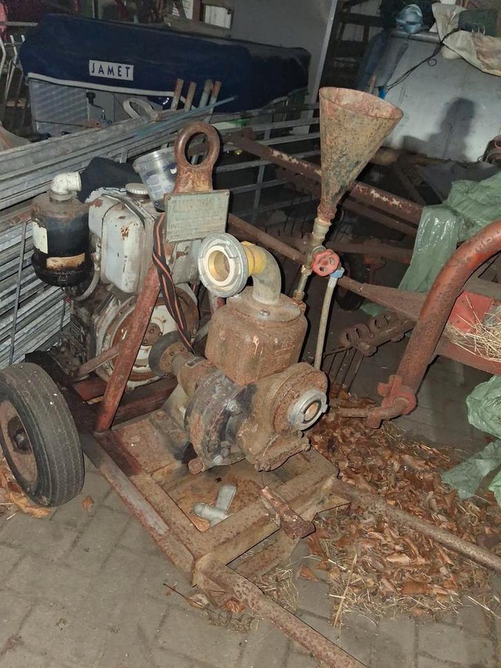 Hatz Diesel Waterpomp met Brons slaalans  en Buizen, Tuin en Terras, Waterpompen, Gebruikt, Beregeningspomp, Ophalen