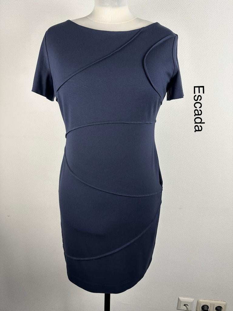 Escada Jurk  (mt: 42) 21,6/9665, Escada, Blauw, Maat 42/44 (L), Escada