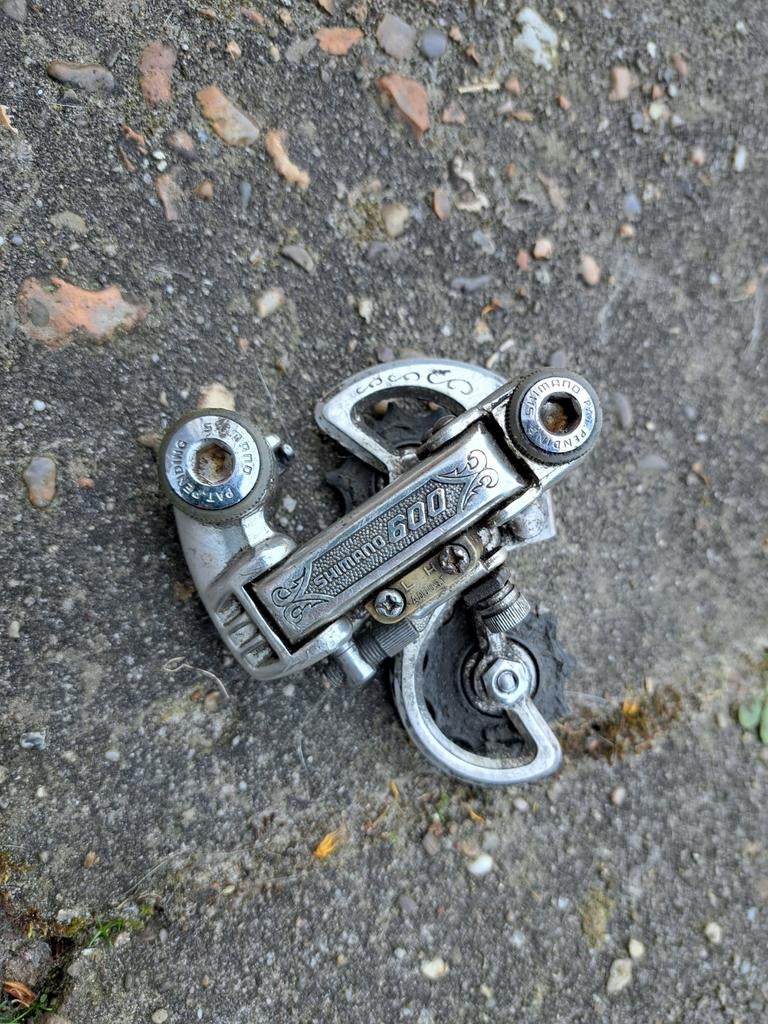 Shimano 600 Derailleur Set - Vintage Fiets Onderdelen, Gebruikt, Ophalen of Verzenden, Derailleur of Ketting, Aluminium