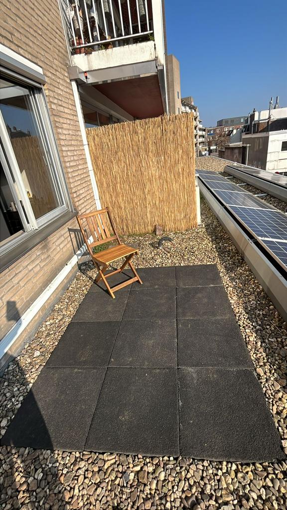 12 rubberen tuintegels, Ophalen, Gebruikt, Rubber, 5 tot 10 m²